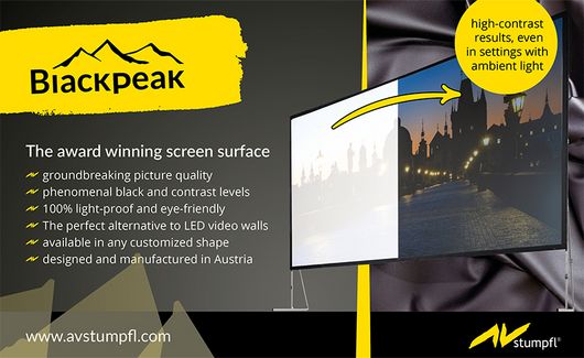 AV Stumpfl’s award-winning BLACKPEAK screen